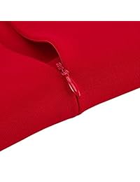 Homeyee - B426 Vestido de manga corta plisado, con ajuste al cuerpo