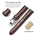 iStrap Leather Watch band -Alligator Grain Embossed Pattern Calfskin Replacement Strap-Stainless Steel Deployment Buckle with Push Buttons-Bracelet for Men Women-18mm 19mm 20mm 21mm 22mm 24mm