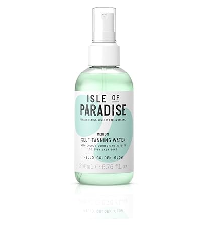 Isle of Paradise - Agua de auto bronceado, tamaño mediano, 200 ml ...