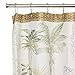 Avanti Linens - Fabric Shower Curtain, Tropical Inspired Bathroom Decor (Colony Palm Collection, Ivory)
