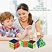 Speed Cube Set, Charlemain Magic Cube Set of 2x2x2 3x3x3 Pyramid Smooth Puzzle Cube Bundle,Puzzle Toys Gifts for Kids and Adult Challenge