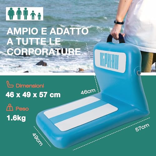 Niphean Inflatable SUP Seat with Back Support, Sturdy Sup Seat for Inflatable Boats, Canoeing, Boating, Kayaking, Adults and Children, No Straps Needed, Simple Comfortable