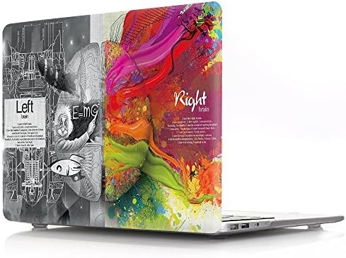 Allytech Macbook Air 13 Case - Art Printing Rubberized Plastic Hard Shell Snap on Protective Case for Apple MacBook Air 13.3 Inch (A1466 &amp; A1369),Technology Left and Right Brain
