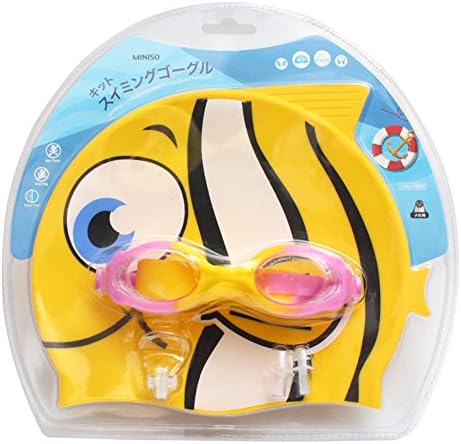 Swim Goggle Anti Fog and Swim Cap with Nose Clip, Ear Plugs and Protection Case for Adult Men Women Youth Kids Child