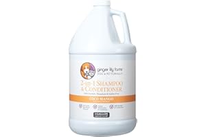 Ginger Lily Farms Dog & Pet Formula 2-in-1 Shampoo & Conditioner, 100% Vegan & Cruelty-Free, Coco Mango, 1 Gallon Refill (128 fl oz)