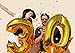 Treasures Gifted Golden Happy 30th Birthday Party Decorations Metallic Number Balloons and Photo Booth Props Valentines Bday Foil Banner Supplies
