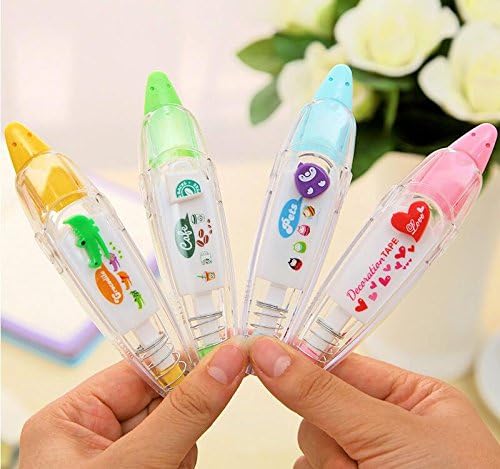 Elsa Hand Account Correction Belt, Cute Stationery Push Button Correction Belt Creative DIY Animal Letter Writing Tape Decoration School Student Accessories