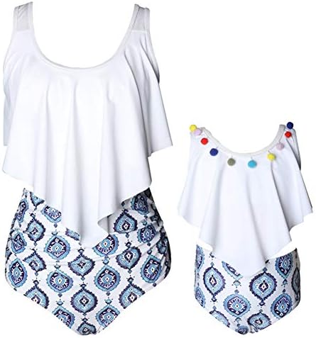 Baby Girls Swimsuits Mommy and Me Bathing Suits Family Matching Two Piece Bikini Set