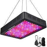 1500W LED Grow Light, Growstar Double Chips LED Grow Lamp Full Spectrum for Hydroponic Indoor Plants Flower and Veg with UV IR Daisy Chain (12-Band)