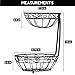 Zenware Steel Fruit Basket Stand Bowl Server – 2-Tier