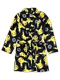 Pokemon Boys' Little Robe, Poke Faces Black, 8