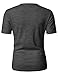 H2H Mens Premium Fitted Short-Sleeve Contrast Color Stitching T-Shirt CHARCOAL US L/Asia XL (JDSK31)