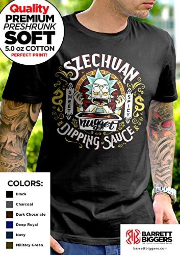 Rick and Morty Szechuan Nugget Dipping Sauce design premium art tee shirt