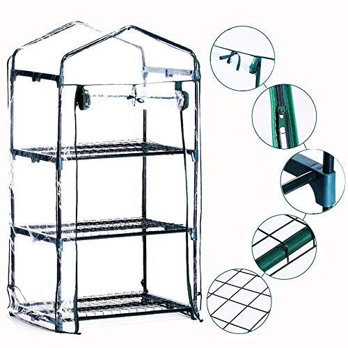 Worth Garden 3Tier Shelves Mini Greenhouse Warm Clear PVC Cover Garden