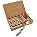 Laguiole by FlyingColors Dinner Forks Set Stainless Steel, Olive Wood Handle, Gift Box, 6 Pieces