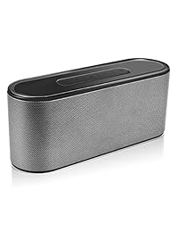 Altavoz inalámbrico portátil, ankon Bluetooth V4.2 20 W altavoz estéreo con graves mejorados y sonido HIFI dual driver, 10 horas de tiempo de reproducción con micrófono integrado AUX SD de entrada para el hogar fiesta coche y regalo, Negro