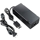 Xbox One Power Supply Brick, [QUIET VERSION]AC Adapter Power Supply Cord for Xbox One Console 100-240V Charger Accessory Kit with Cable, Black