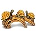 Solar Powered Turtles on Log Decoration- Ultra Durable Polyresin- Intricate Detailing- Wireless Outdoor Accent Lighting- Best Decor Ornaments for Garden/ Yard/ Water Feature