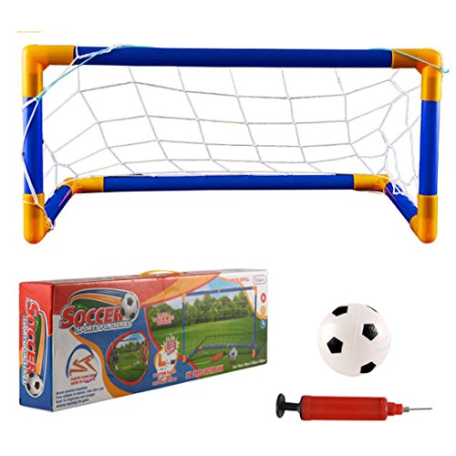 RuiyiF Soccer Goal Net for Toddlers Kids Includes Goal with Net Mini Soccer Ball Hand Pump Indoor Outdoor Backyard - Small - Thumbnail 4