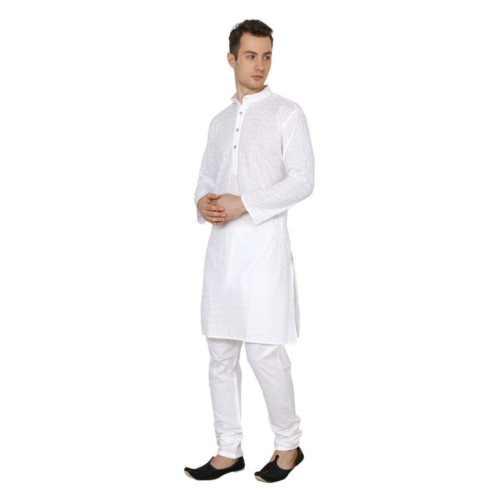 royal kurta men's cotton chikan kurta churidar