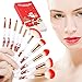 Christmas Makeup Brush Set, 10Pcs Premium Synthetic Kabuki Professional Foundation Blending Blush Eyeshadow Face Powder Cosmetic Brush Kit, Red