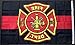 3x5 Red and Black Fire Department Polyester Flag Firefighter Outdoor Banner New