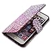 Bcov iPhone 6s Plus Case, iPhone 6 Plus Case, Pink Mandala Flower Leather Flip Wallet Case Cover with Card Slot Holder Kickstand for iPhone 6s+/iPhone 6+