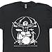 XL - Davinci Drums T Shirt Cool Drum Shirts for Men Women Vintage Drummer Graphic Tee Playing Drumming Set Ludwig Pearl Black