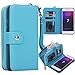 iPhone 8 Plus Case, iPhone 7 Plus Zipper Wallet Case, Pasonomi PU Leather Protective Shell Detachable Folio Flip Holster Carrying Case with Card Holder for Apple iPhone 8 Plus & 7 Plus (Blue)