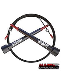 Posicionada como   1: Cuerda para saltar para dominar los saltos bajos dobles el y entrenamiento de condicionamiento físico. Con libro digital para ejercitar más, Carcasa para transportar, Kit de protector de cable y tornillo para exteriores