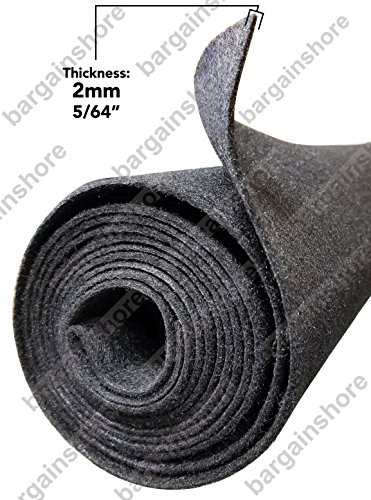 Polymat Audio 16 Ft By 3.75 Ft Wide Charcoal/Dark Grey Car Sub Woofer Speaker Box, Dj Enclosure Latex Backed Carpet and Trunk Liner 16'X3.75' - Thumbnail 3