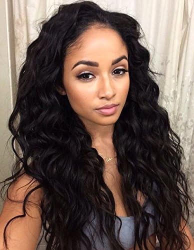 Freya Hair Natural Wave Pre Plucked 360 Wig Human Hair Bleached Knots 180density Lace Wig Natural Color (12inch)