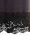 Lucky Love Dress and Skirt Extender With Lace Trim (Medium, Black Scallop Lace)