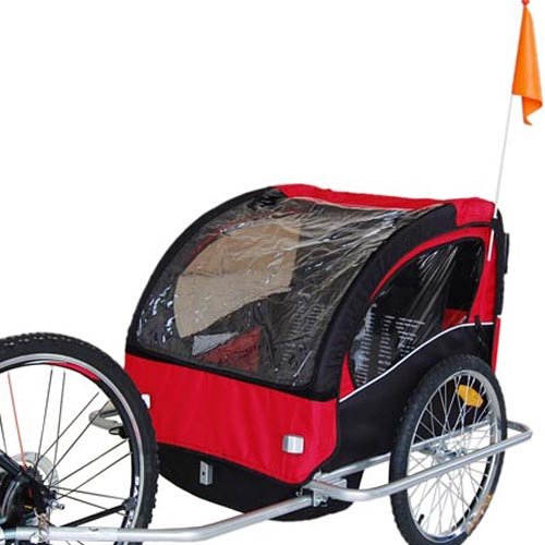 Veelar Children Bicycle Trailer Jogging Stroller Combo 2 in 1 Red/Black 50201。 Buy Online in