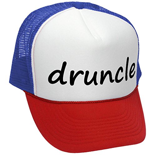 DRUNCLE - drunk uncle family reunion - Adult Trucker Cap Hat, RWB