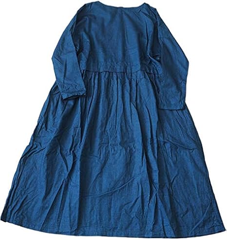 Amazon イチ Ichi インディゴ染めロングワンピース 鮮やかなインディゴ染めのワイドロングワンピース レディース ワイド ウエストギャザー 重ね着風 ナチュラル 秋 冬 フリーサイズ ネイビー B ワンピース チュニック 通販