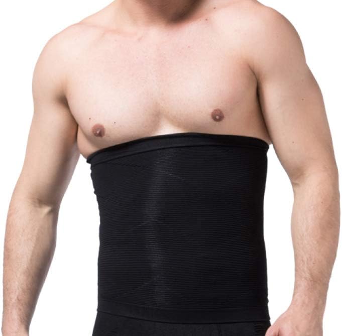 GODIWAN Men's Compression Body Shaper Belly Belt Shapers Waist Trimmer Belt Stomach Slimming Belt Men Modeling Strap