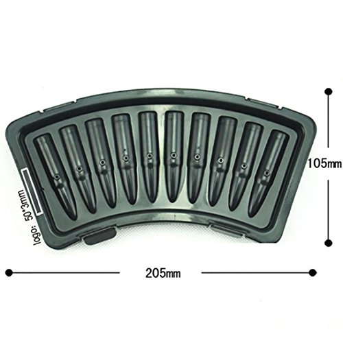 Molyveva Ice Cube Trays, Easy-release and Flexible 10 Bullet Ice Cubes Molds for Chilling Bourbon Whiskey, Cocktail, Beverages and More, Stackable Durable and Dishwasher Safe - Thumbnail 3