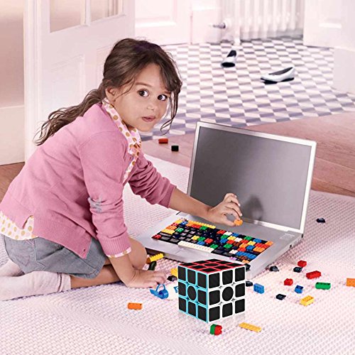 D-FantiX Carbon Fiber 2x2 3x3 Speed Cube Set, Magic Cube Puzzle Toys Kids