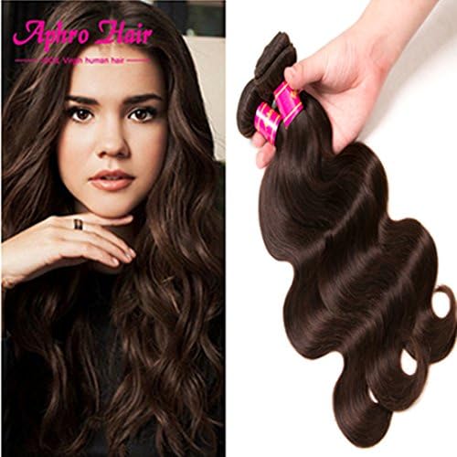 Virgin Hair 4 Bundles Body Wave Malaysian Human Hair Wave Weft Beautiful Dark Brown #2 color Hair Extensions -22 22 24 24