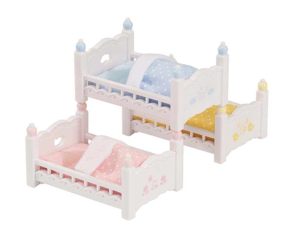 Calico Critters Triple Baby Bunk Beds Kids Girls Play Toy Doll