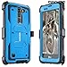 COVRWARE LG K7 / Tribute 5 / Escape 3 / Treasure / Phoenix 2 [Aegis Series] Heavy Duty Dual-Layer Full-body w/ Built-in [Screen Protector] Rugged Holster Armor Case & [Belt Clip][Kickstand], Blue