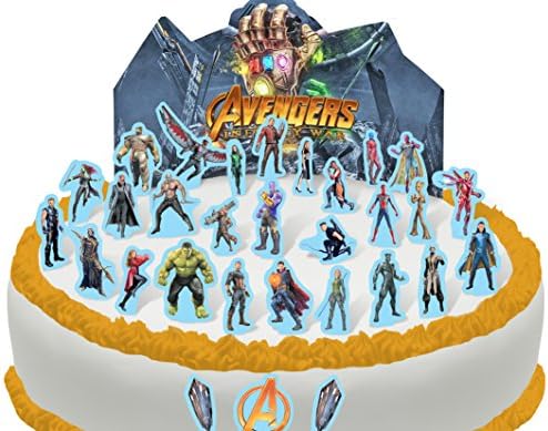 Cakeshop PRE-CUT Avengers Infinity War Edible Cake Scene - 37 pieces
