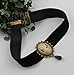 KUIYAI Black Choker Necklace with Victorian Cameo Pendant and Black Bead (Gold Cameo)