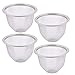 uxcell Stainless Steel Round Mesh Reusable Tea Leaf Spice Filter Strainer 4pcs for 74mm Teapot