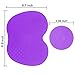 Makeup Brush Cleaner Brush Cleaning Mat Makeup Brush Cleaner Pad with Scrubber Suction Cup Portable Mini Size Pack of 2 (Dark Purple)