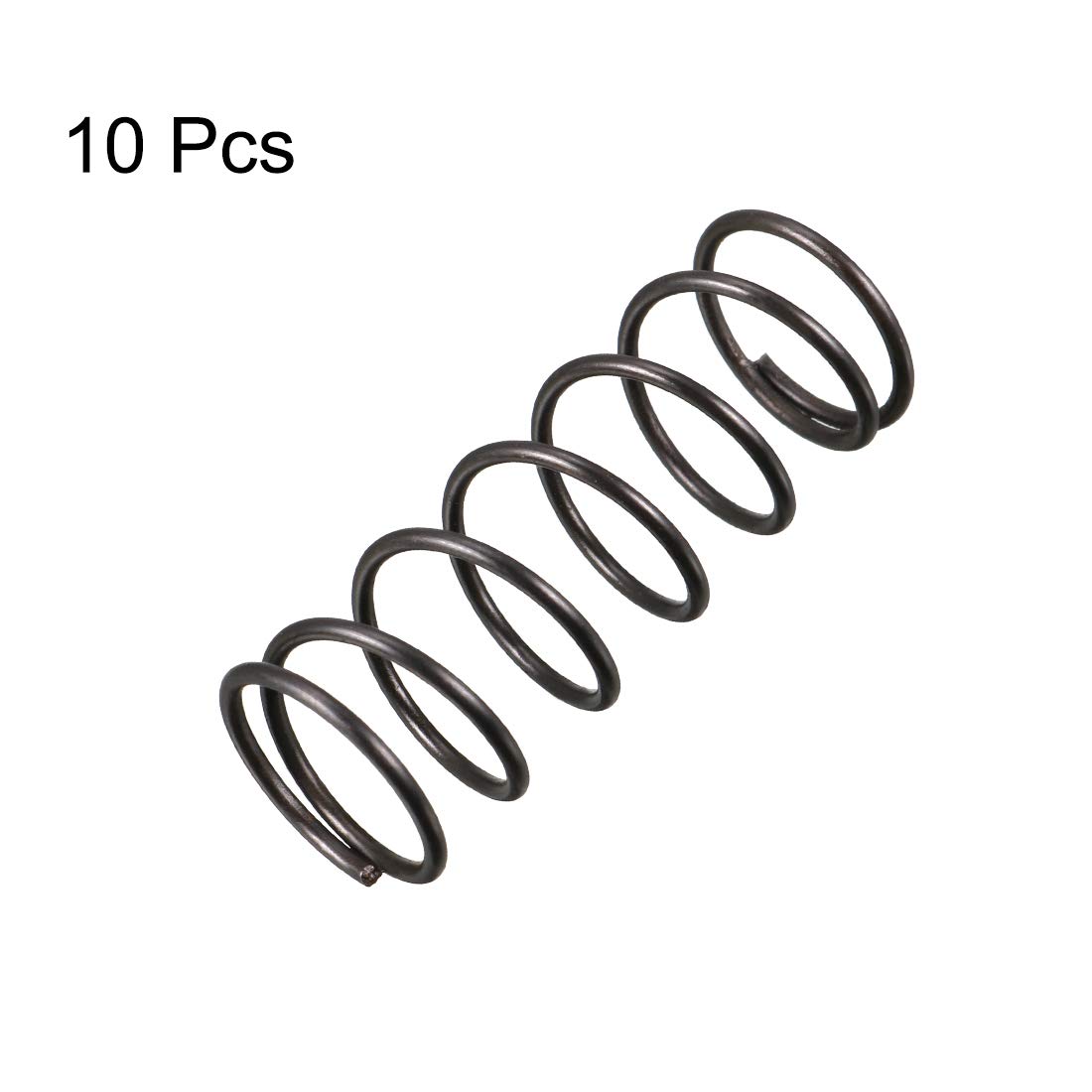 sourcingmap Compression Spring - 1.2mm Wire Dia , 15mm OD , 40mm Free Length Spring Steel Extension Spring,Black,10Pcs - Image 4