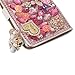 Yaheeda Note 5 Case, [Stand Feature] Bling Pink Butterfly Love Chain Flower Crystal Wallet Case [Diamond Jewel] Premium [Bling Luxury] PU Leather Flip Cover [Card Slots] for Samsung Galaxy Note 5