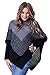 WozWoz Women's Poncho Long Sleeve Jumper Cape Sweater Fall