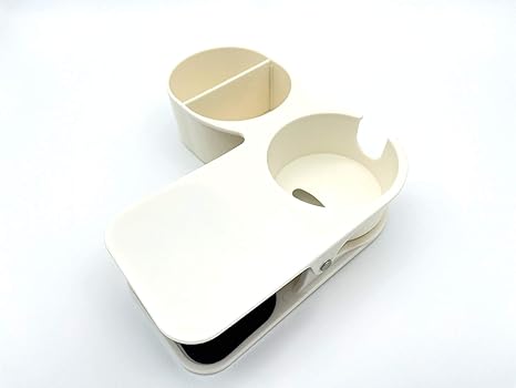 Amazon Gainus クリップ式 カップホルダー テーブル収納 デスクサイド 収納ホルダー 小物入れ ドリンク ホルダー 可動 テレワーク 携帯充電 転倒防止 収納 整理 ホワイト 卓上用品 オンライン通販